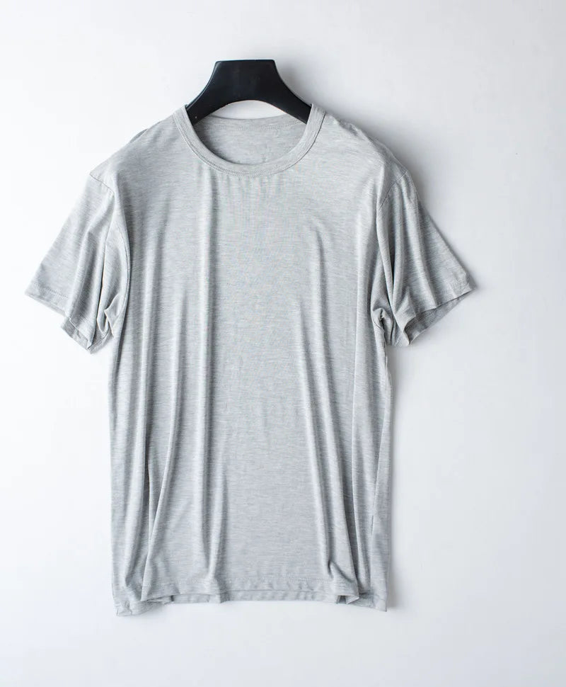 Modal Cotton Pajamas Suit Summer Men's Thin Loose Short-sleeved Shorts.
