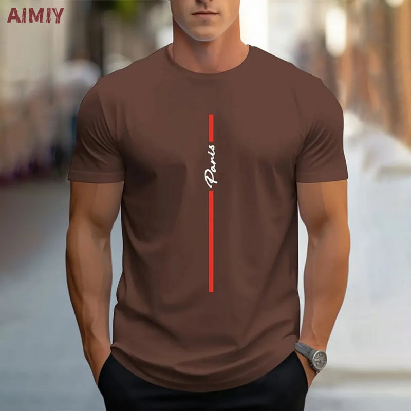 Man T-Shirt Casual Oversized Sports Loose Plus Milano Print Clothing Comfortable.
