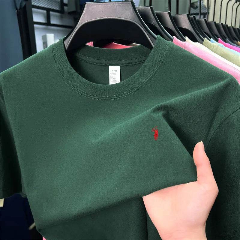 Men’s short sleeve T-shirt fashion brand Paul Pony embroidery summer.