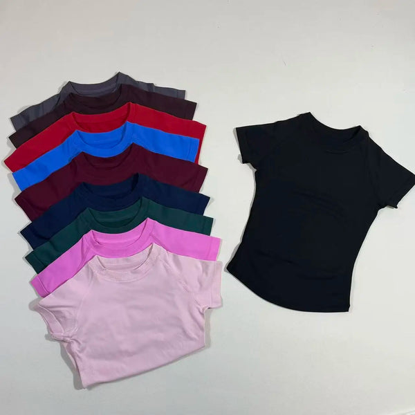 UETEEY Sport Short Sleeve Top Seamless Yoga Leotard Clothing Women.