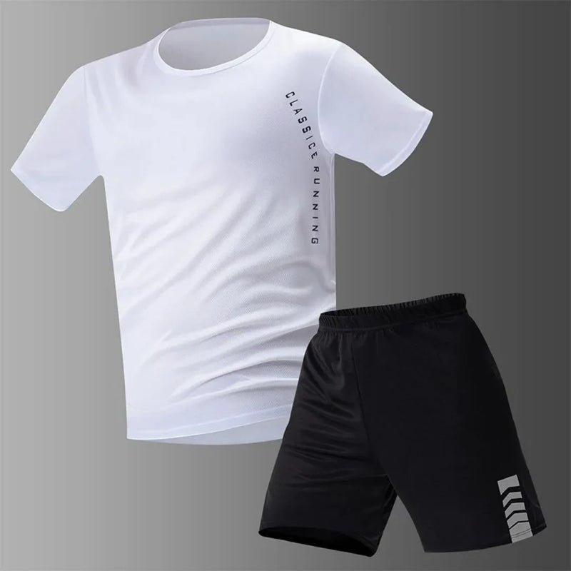 2-piece men's quick-drying sports set leisure fitness running breathable.