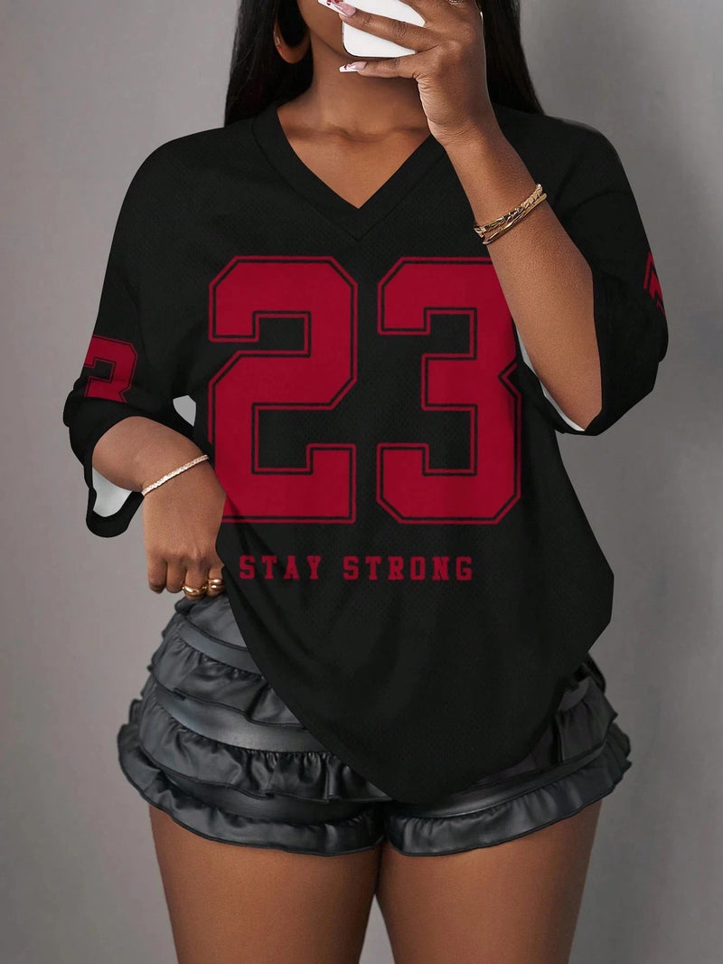  Casual Minimalist Letter Graphic T-Shirt For Women Summer.