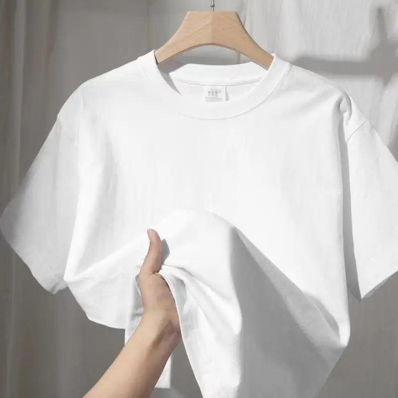 Woman Cotton T-shirt Spring Summer Daily Casual Fashion O-neck Short Sleeve.