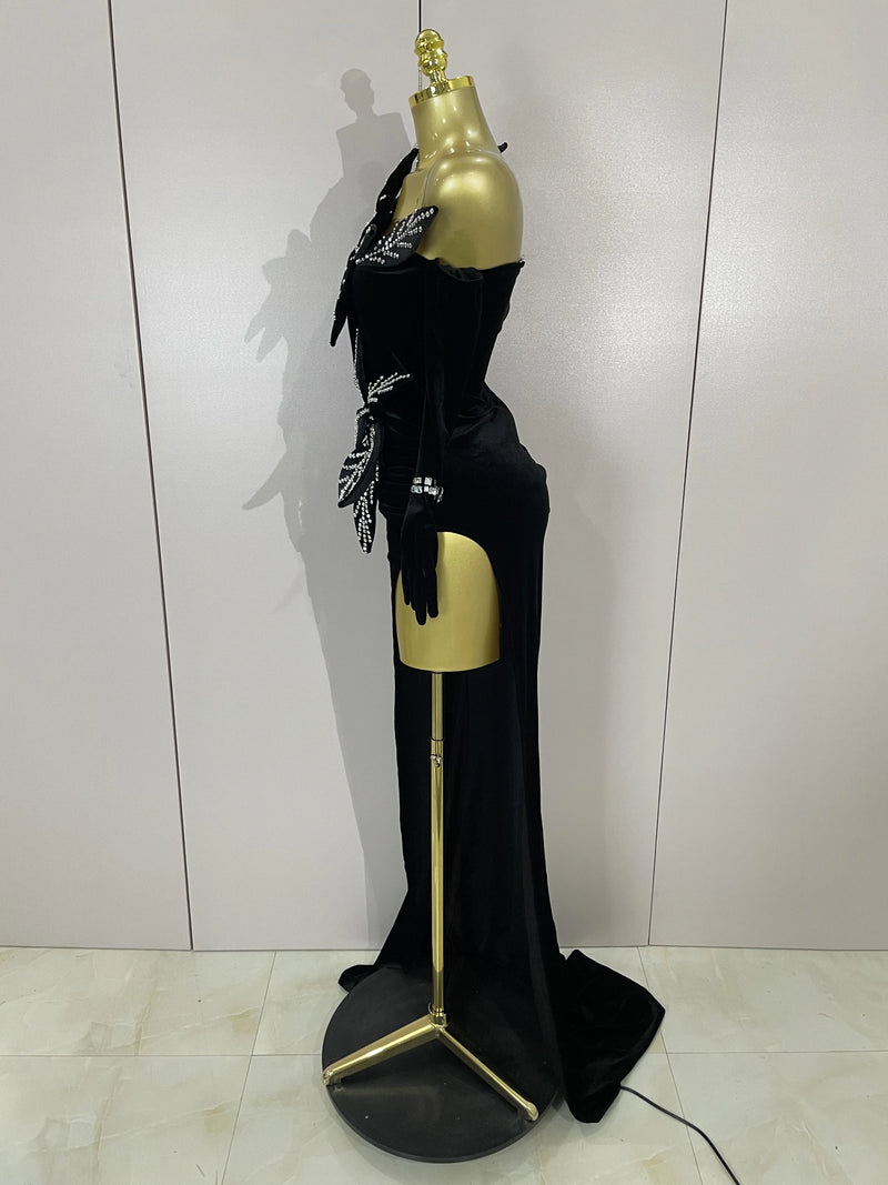 Women Chic Birthday Banquet Show Host Nightclub Stage Wear.