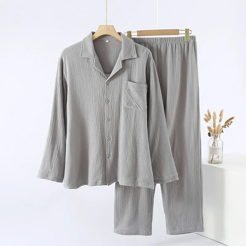 Men's Sleepwear Clothes for Spring and Autumn Cotton.