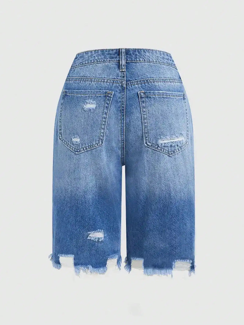 Jeans Women's Distressed Denim Shorts.
