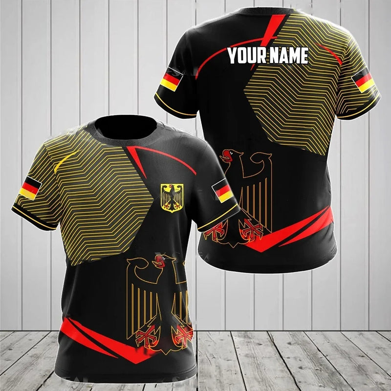 Men's T-Shirts Trend Digital Printing Casual Round Neck Short Sleeved.