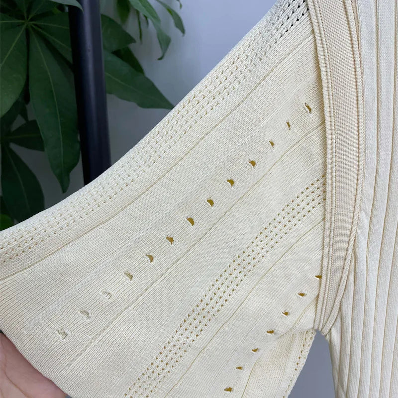 Summer Spring New French Elegant Fragrance High-end Slimming Knitted Mermaid.