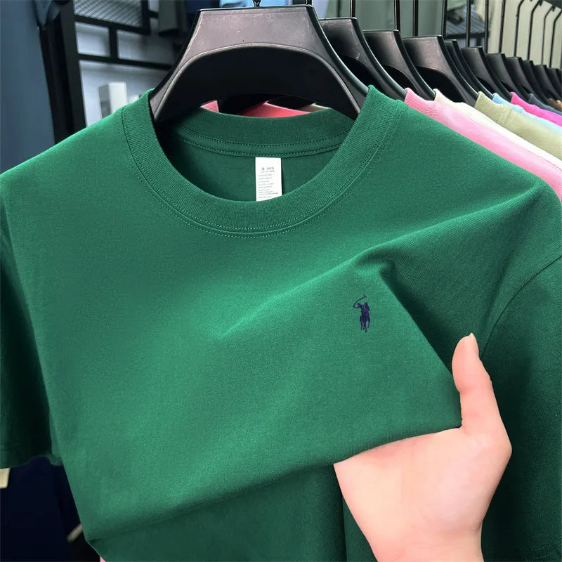 Men’s short sleeve T-shirt fashion brand Paul Pony embroidery summer.