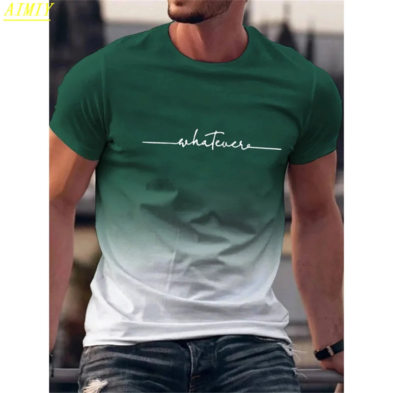 Man T-Shirt Casual Oversized Sports Loose Plus Milano Print Clothing Comfortable.
