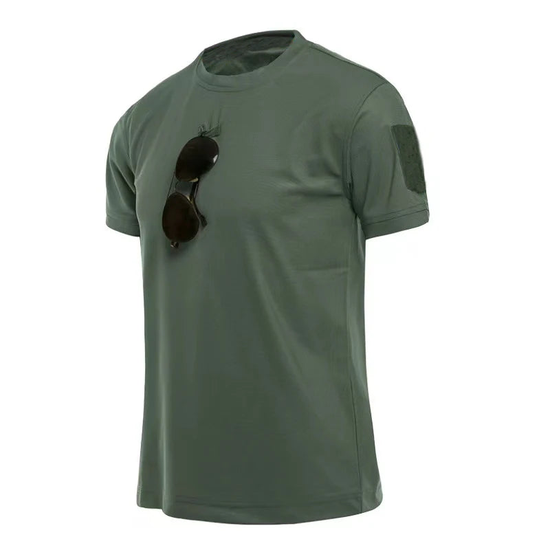 Men's Summer T-shirt Male Camping Hiking Trekking Fishing Training Running.