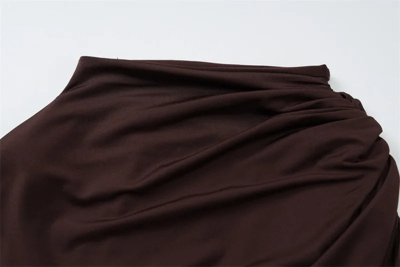 Mozision Irregular Ruched Sexy Maxi Dress For Women.