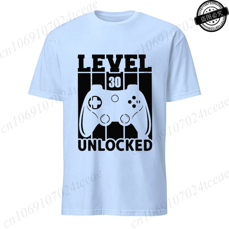 Men's Casual LEVEL 30 UNLOCKED Graphic T-Shirts.