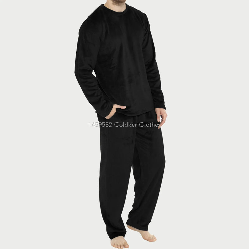 Winter Men's Suit Couples Coral Fleece Pajamas.
