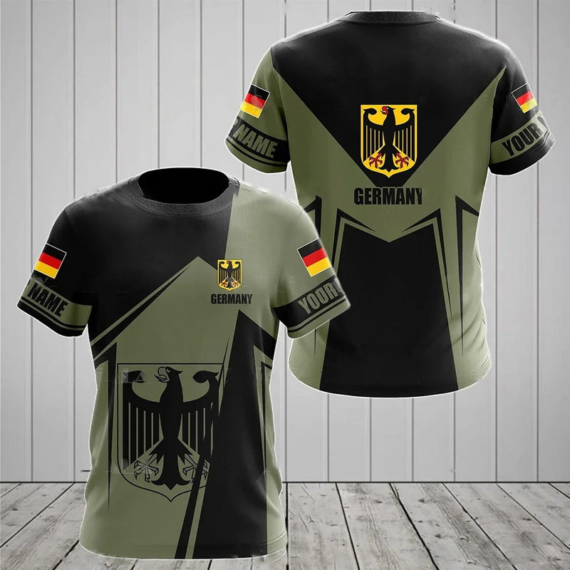 Men's T-Shirts Trend Digital Printing Casual Round Neck Short Sleeved.