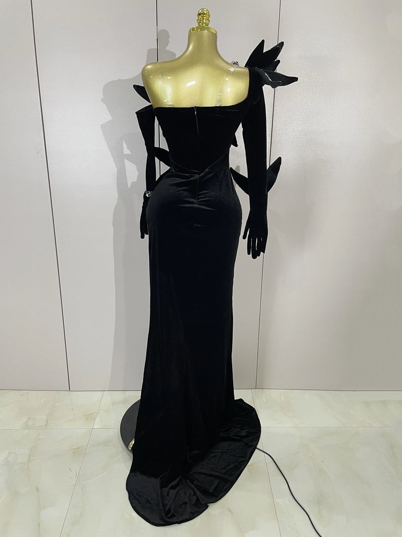 Women Chic Birthday Banquet Show Host Nightclub Stage Wear.