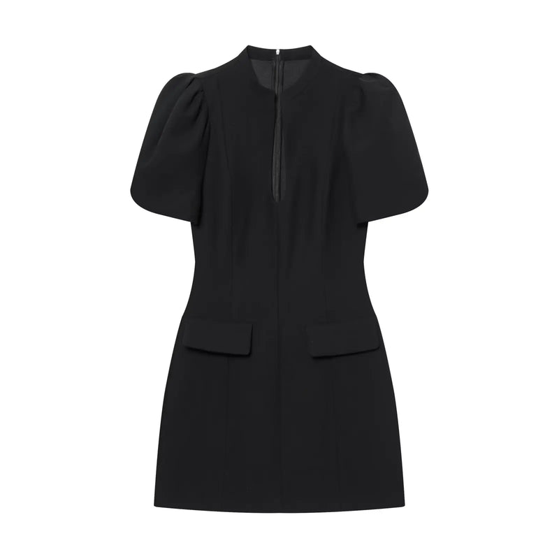 Women’s New Fashion O-Neck Puff Sleeve Short Dress.