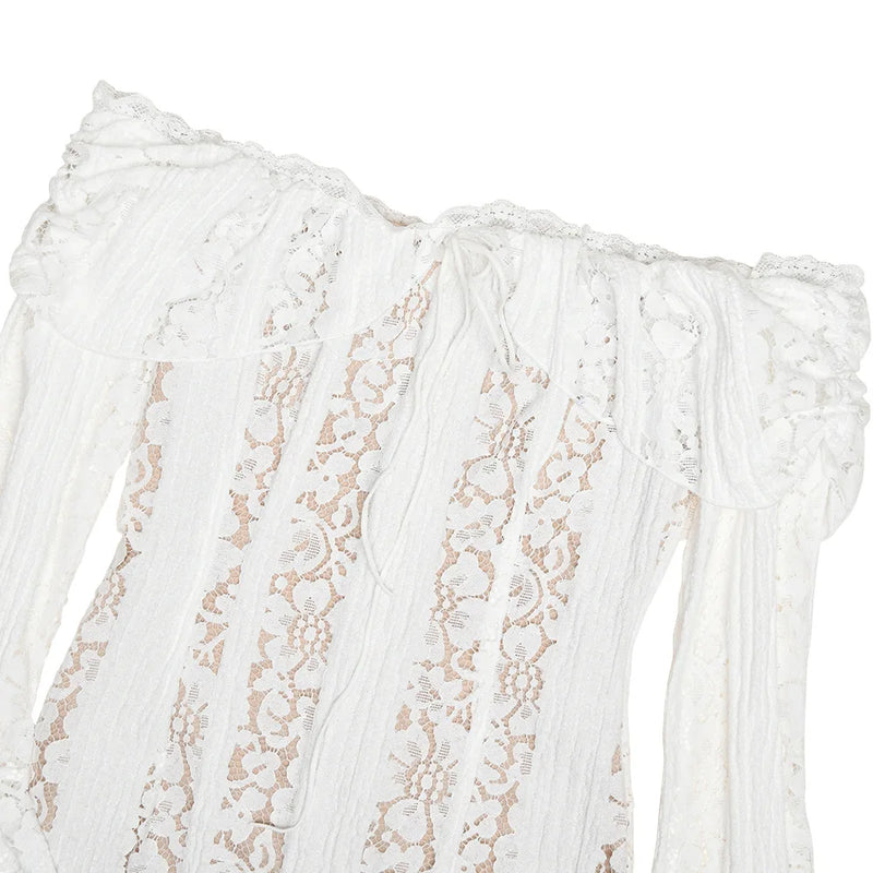 Women’s Suninheart White Maxi Wedding Guest Dress.