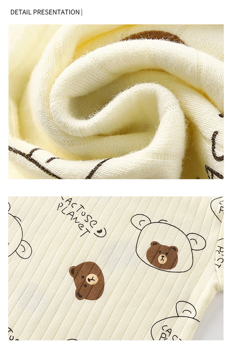 Kids Casual Autumn Long Sleeve Pajamas Set Boys and Girls.