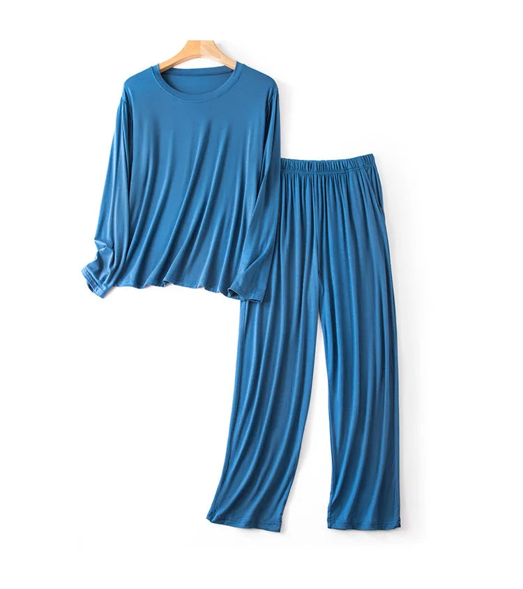Men's Pajamas Set Plus Size Modal Soft Sleepwear.
