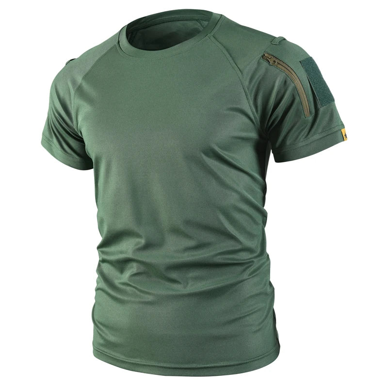 Men's Summer T-shirt Male Camping Hiking Trekking Fishing Training Running.