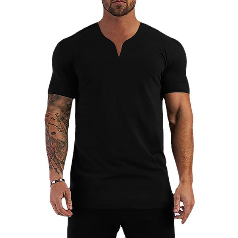 Mens Slim Fit Shirts Sports Casual Gym Fitness Bodybuilding Clothing.