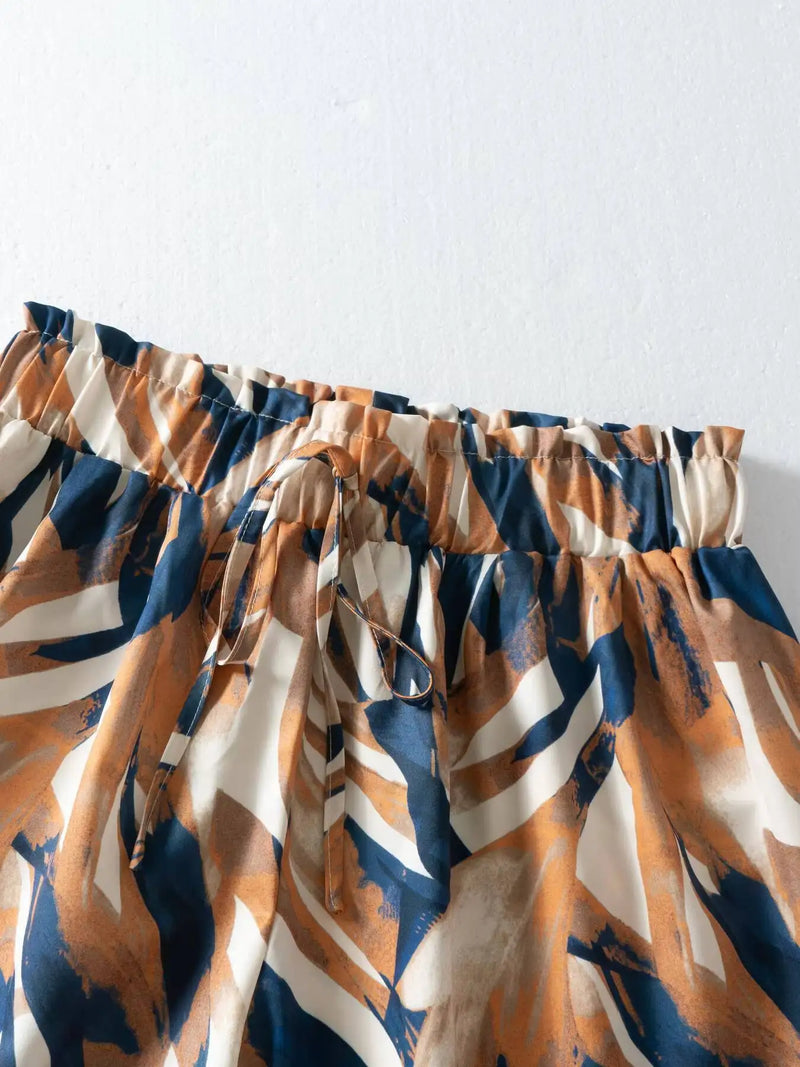 Women's Shorts Spring Summer Floral Print High Waist Shorts.