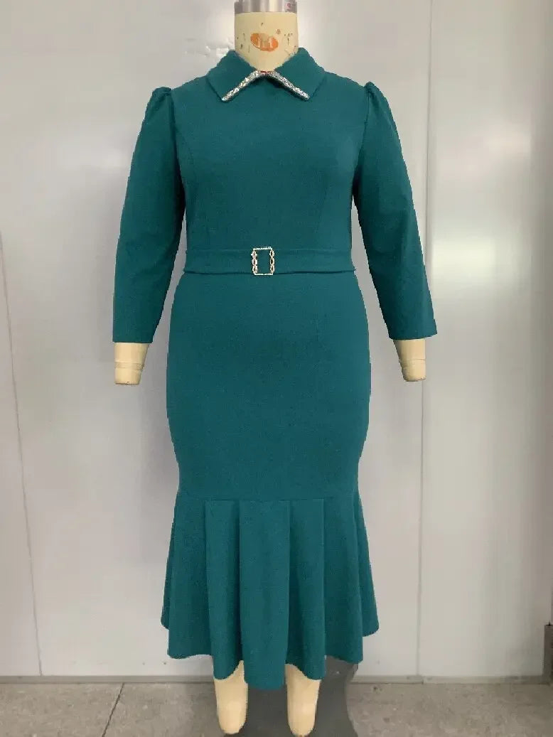 Elegant Church Dresses for Women Mermaid Long Sleeves.