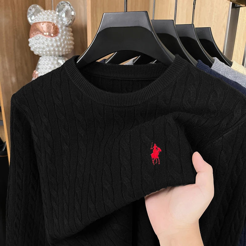 Luxury High-End Solid Color Long Sleeve Sweater Spring Autumn.