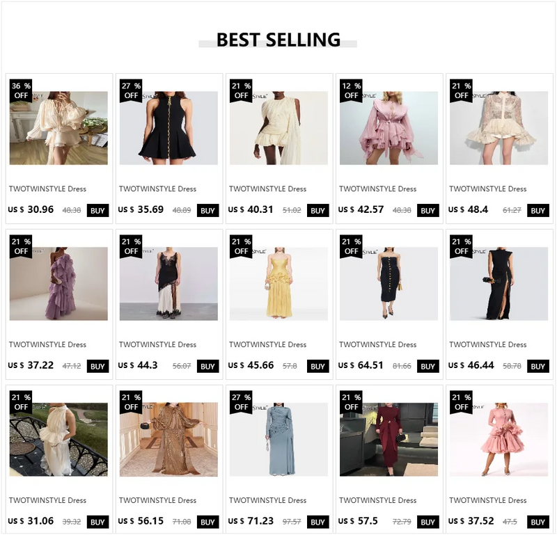 TWOTWINSTYLE Solid Blouse Mini Dresses For Women V Neck Long Sleeve.