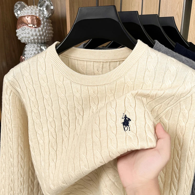 Luxury High-End Solid Color Long Sleeve Sweater Spring Autumn.