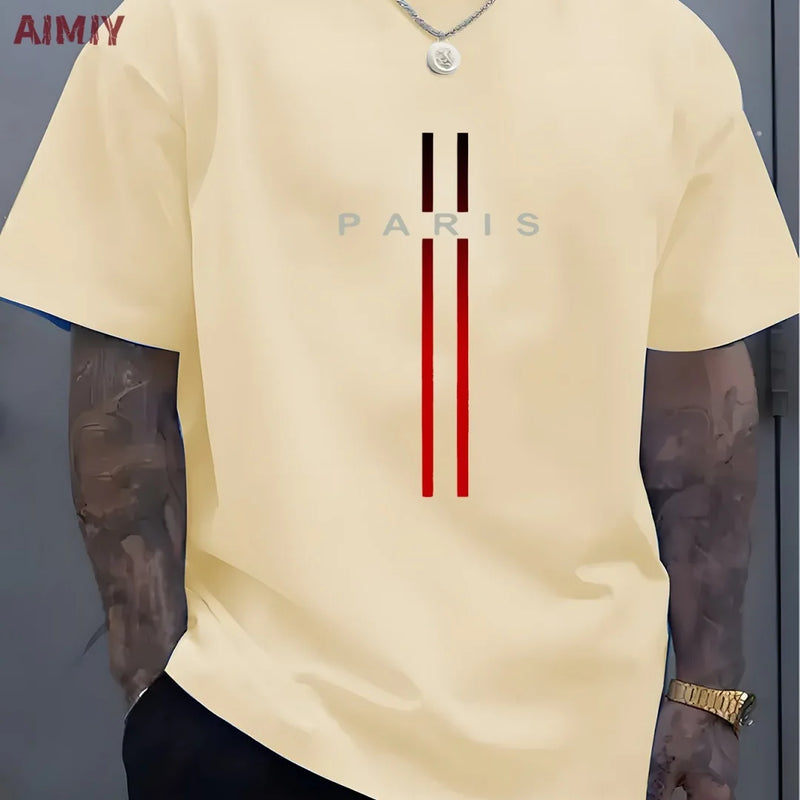 Man T-Shirt Casual Oversized Sports Loose Plus Milano Print Clothing Comfortable.