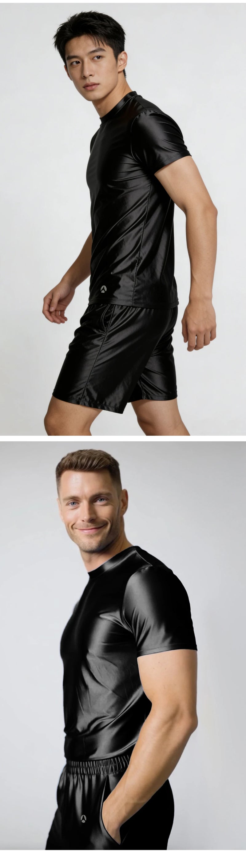 Men's spring and summer new pajamas two-piece.