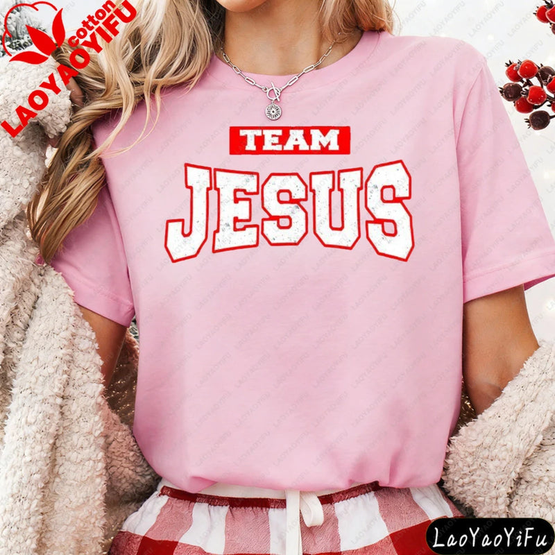 Vintage Team Jesus Funny Christian T-Shirt Christian Faith Unisex Clothing.