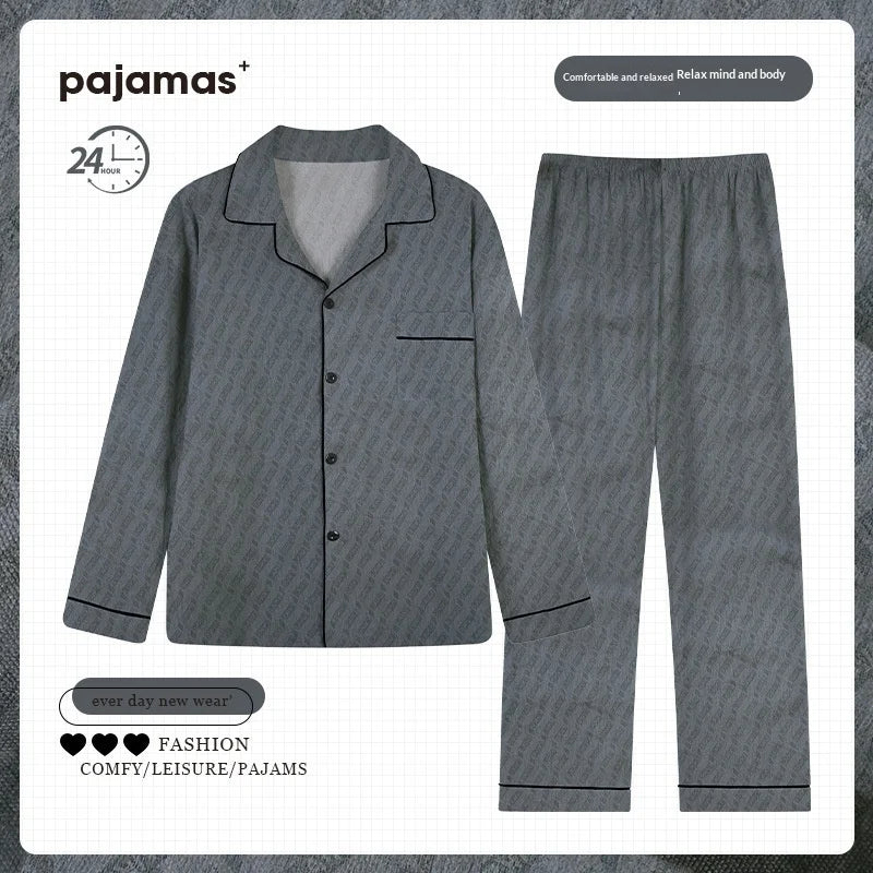 New Spring and Autumn Cloud Cotton Men's Pajamas.