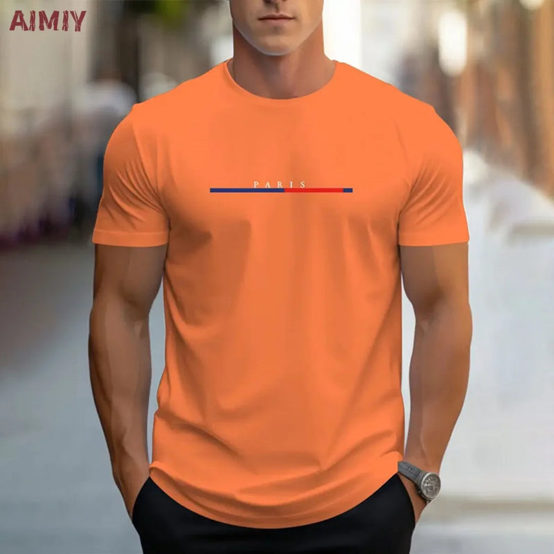 Man T-Shirt Casual Oversized Sports Loose Plus Milano Print Clothing Comfortable.