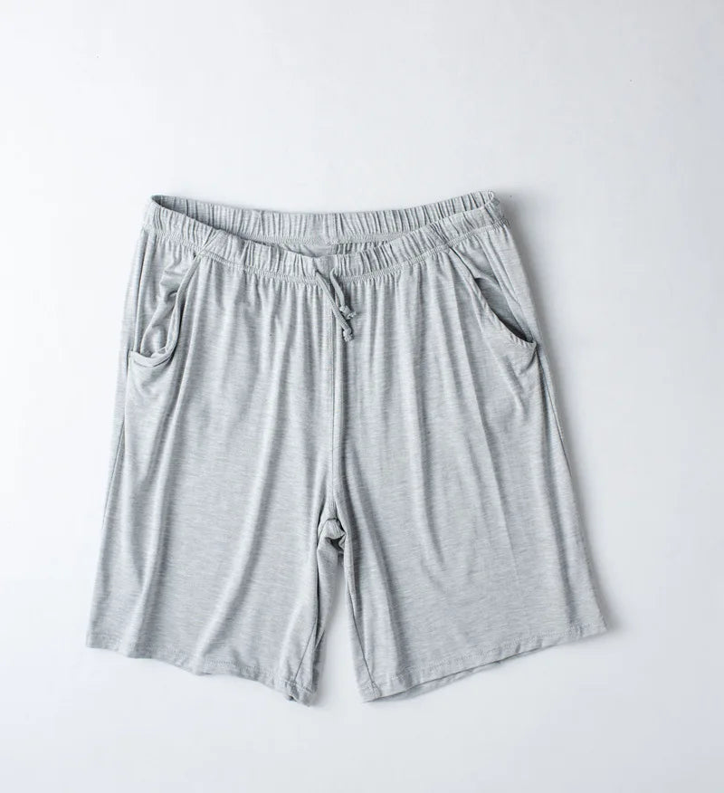 Modal Cotton Pajamas Suit Summer Men's Thin Loose Short-sleeved Shorts.