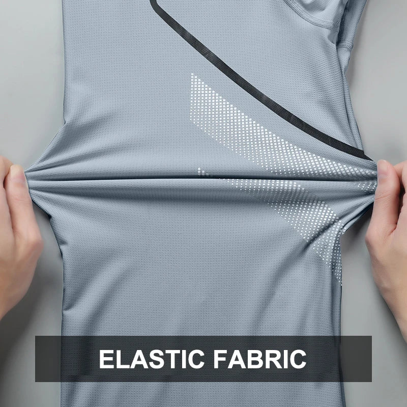 Men's Quick Drying Running Sets Breathable Hiking Fishing T-Shirt Short.