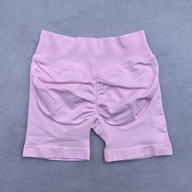 Shorts Set 2 Pieces Seamless Yoga Set Workout Tracksuit Women Halter Sport.
