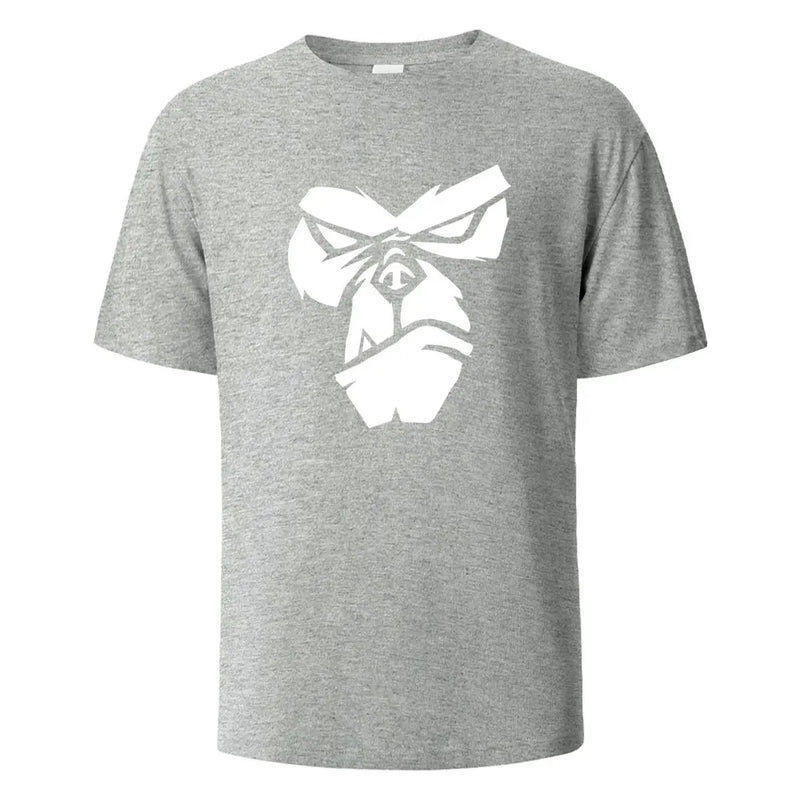 Gorilla Face Funny Print T-Shirt Summer Tees For Men Women.
