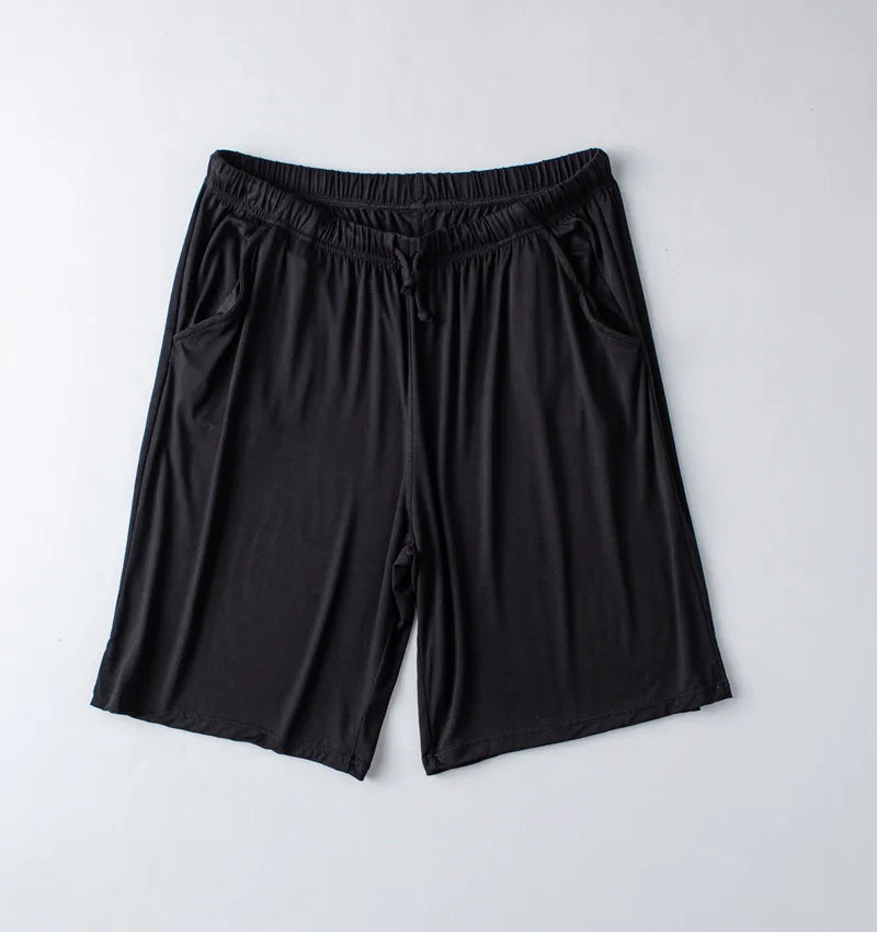 Modal Cotton Pajamas Suit Summer Men's Thin Loose Short-sleeved Shorts.