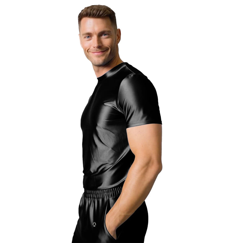 Men's spring and summer new pajamas two-piece.