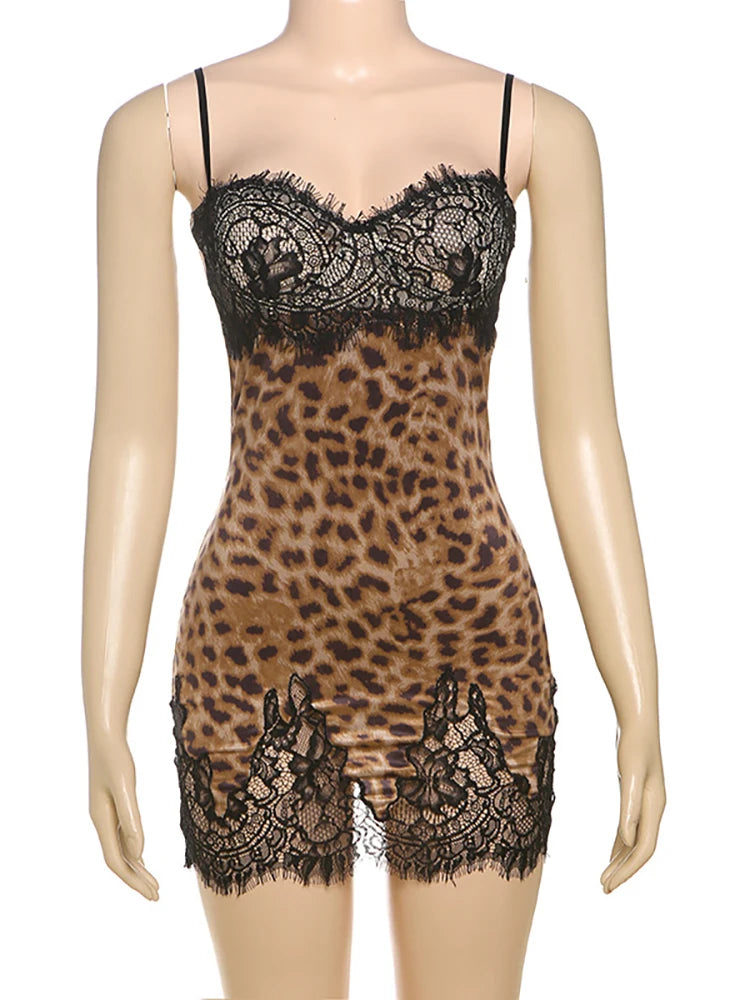 Women’s Mini Dress Spaghetti Strap High Waist Dress.