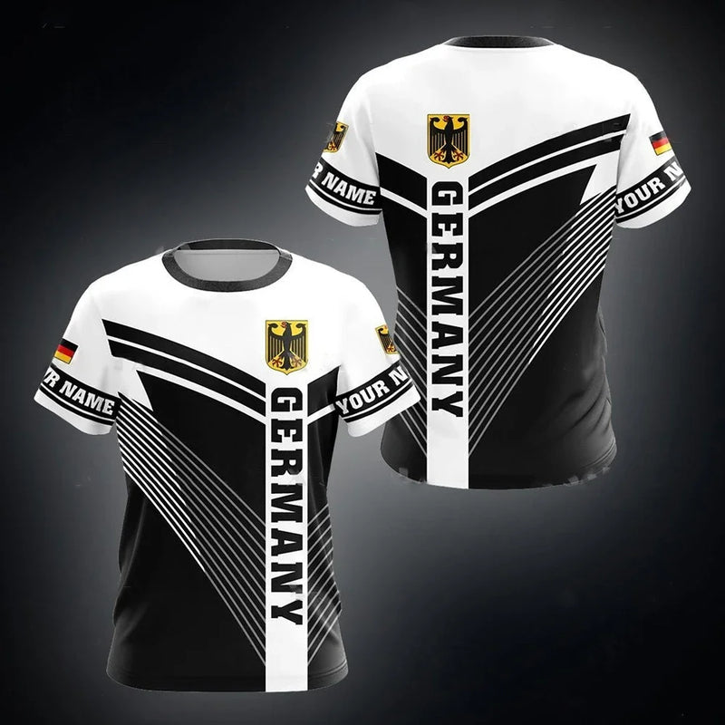 Men's T-Shirts Trend Digital Printing Casual Round Neck Short Sleeved.
