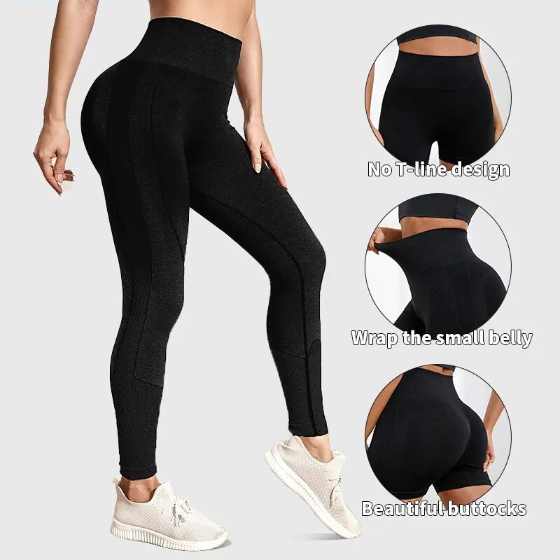 Yoga Sport Women Fitness Seamless Workout Leggings Fashion Push Up.