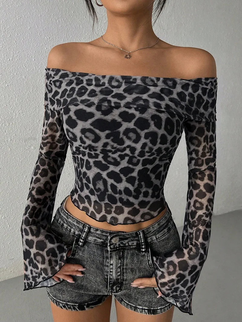 Sexy Women T-shirt Autumn New Streetwear Fashion Long Sleeves O-Neck.