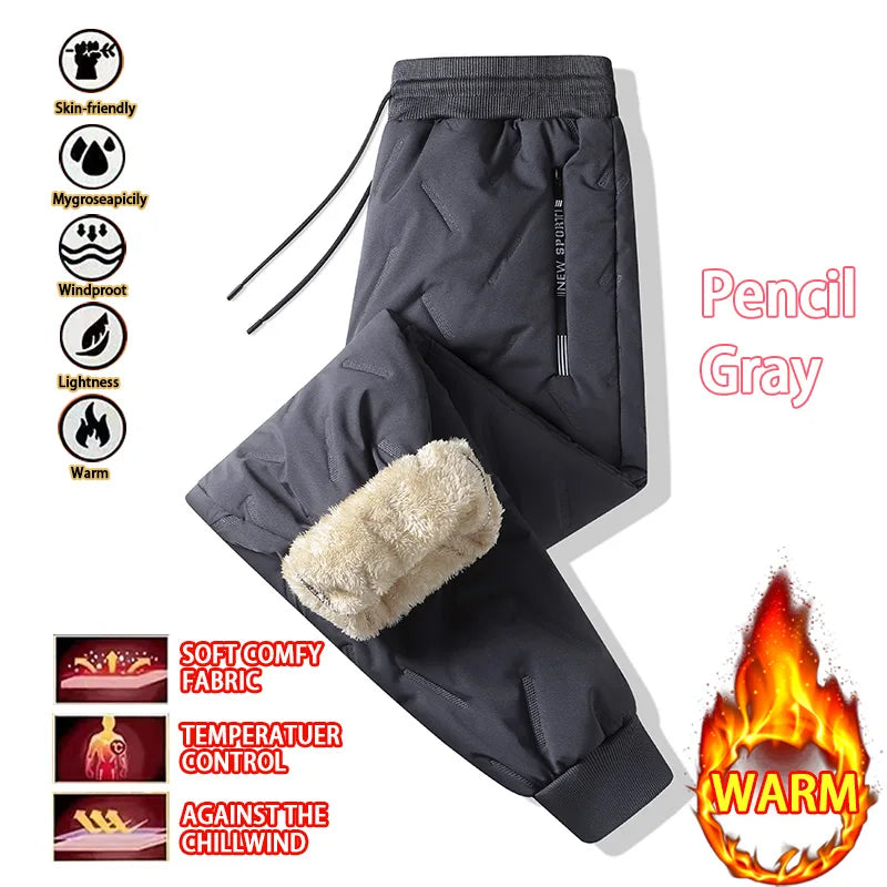 Outdoor Women's Plush Thick Fleece Lined Sweatpants Straight-leg.