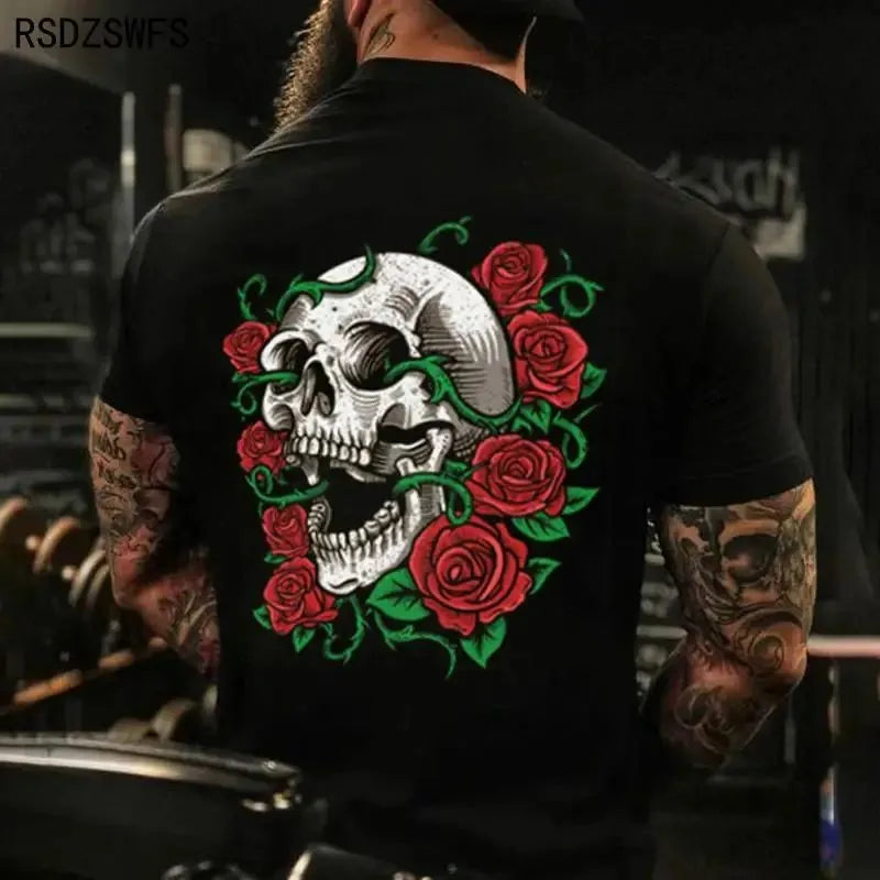 Summer Men's fashionable comfortable breathable round neck T-shirt.