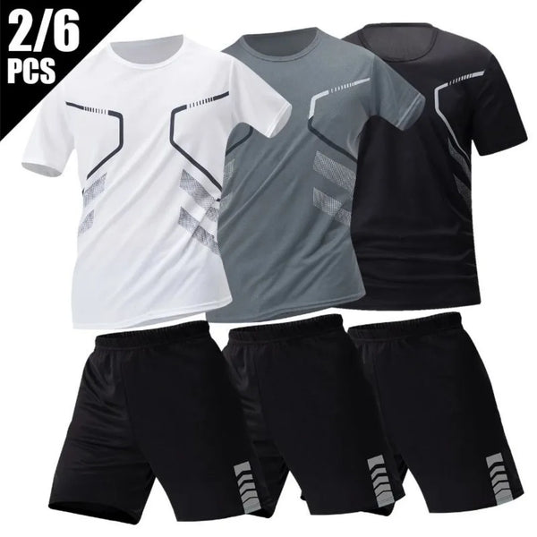 2-piece men's quick-drying sports set leisure fitness running breathable.