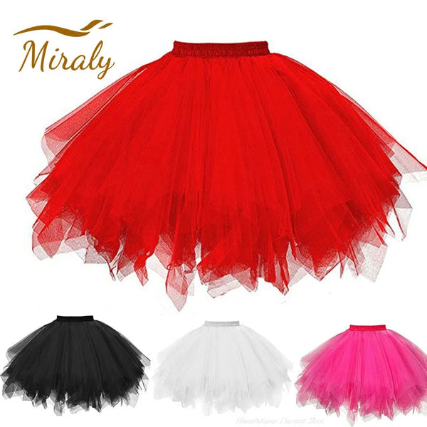 Tulle Skirt Women's Tutu Skirt 50s Rockabilly Petticoat for Carnival Costumes.